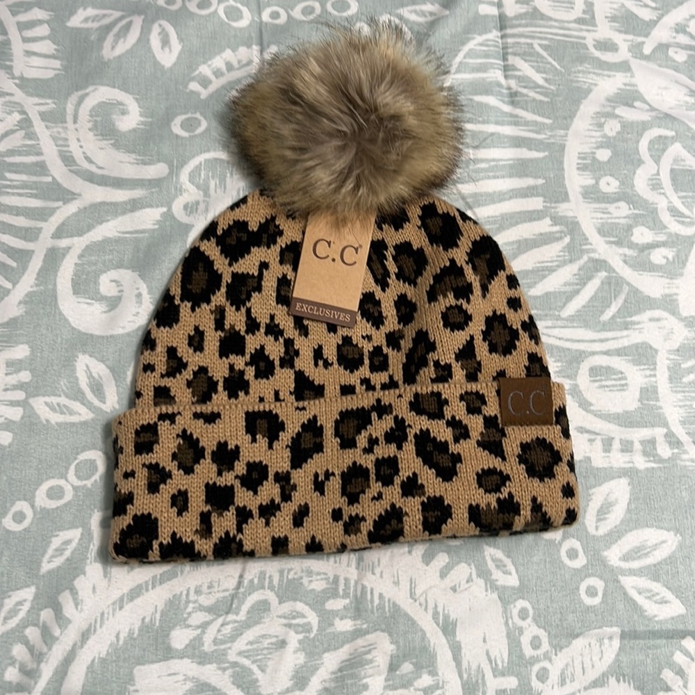 CC Leopard Print Beanie
